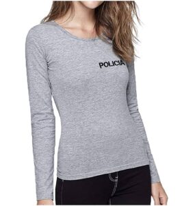 Aircops Camiseta Policia Manga Larga Mujer