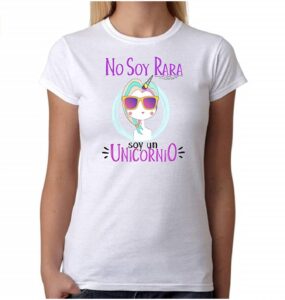 Camiseta Unicornio. No Soy RARA