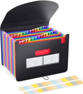 Clasificadora:Archivador con fundas de plástico